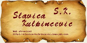 Slavica Kulpinčević vizit kartica